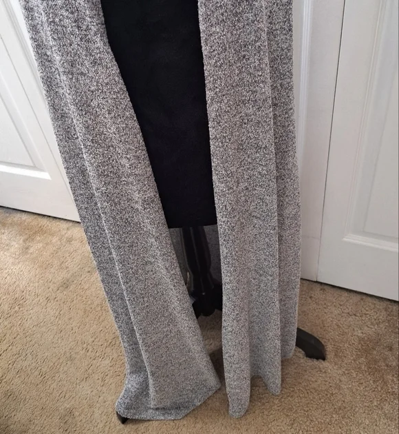 Marled Grey Knit Open Vest  Size M - Picture 3 of 11